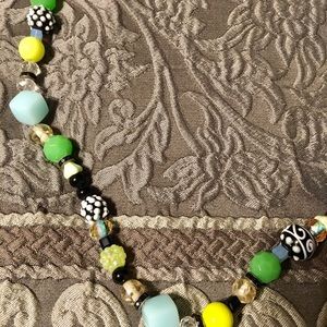 Necklace... Multicolor glass beads